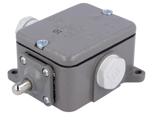 Eindschakelaar; pin; NO + NC; 16A; max.500VAC; max.220VDC; IP56 Eindschakelaar; pin; NO + NC; 16A; max.500VAC; max.220VDC; IP56